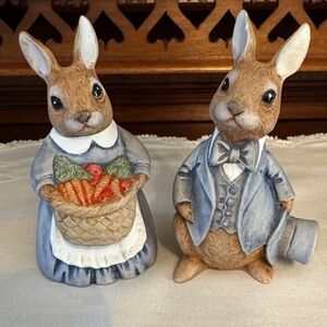 Ceramic Bunny Figurines
